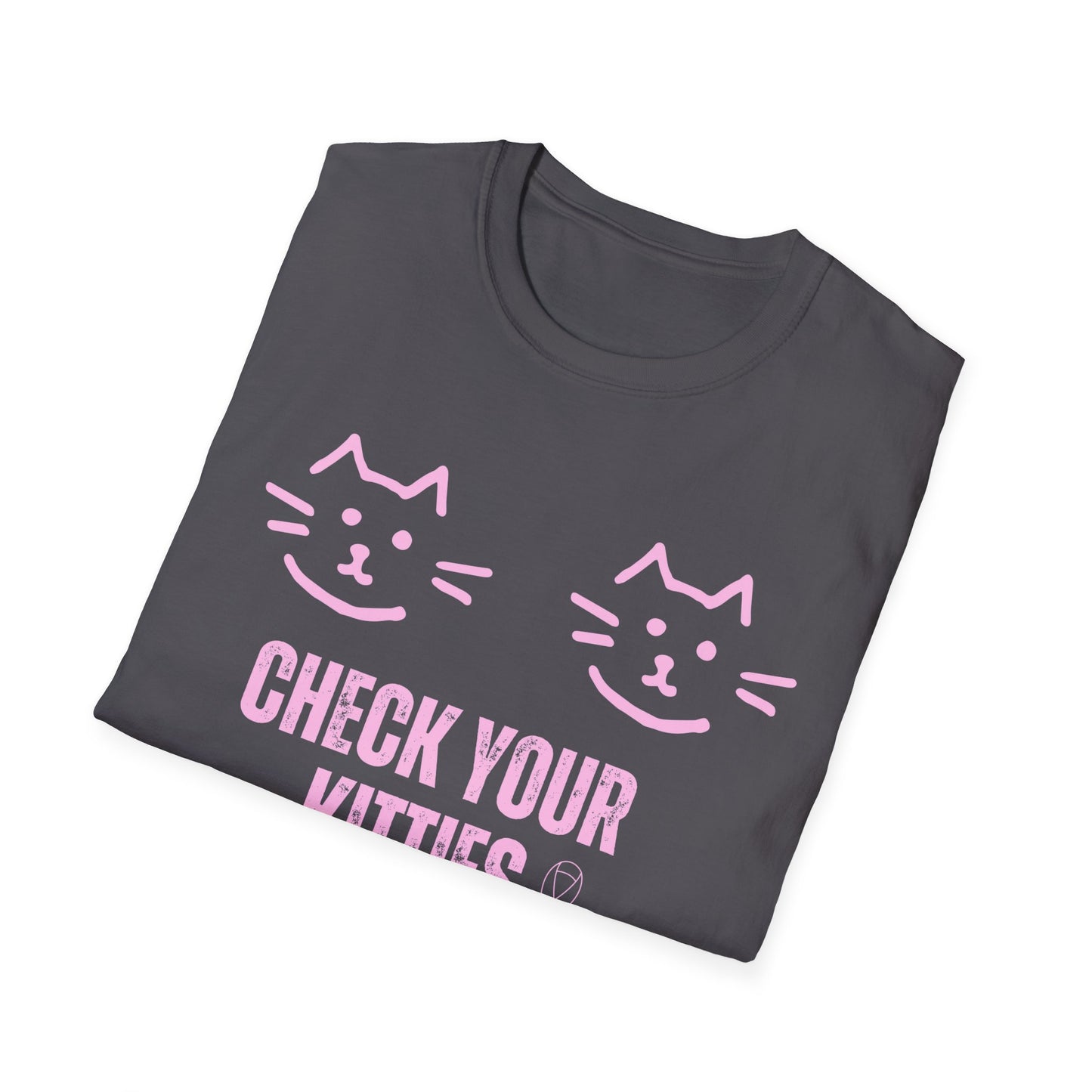 Check Your Kitties Breast Cancer Awareness T-Shirt.