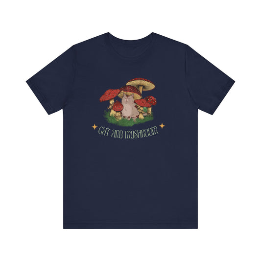 Cat and Mushroom Tee