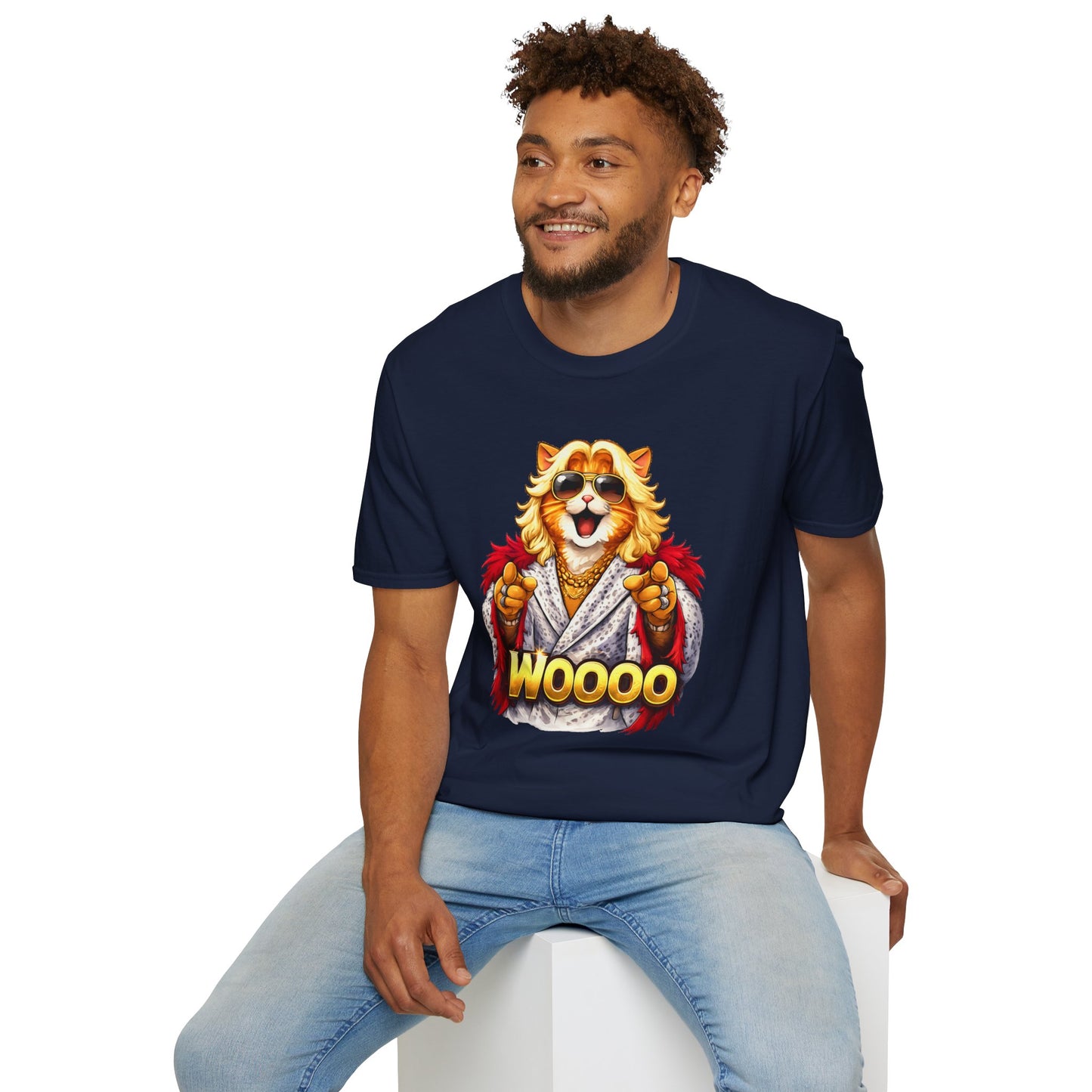 Ric Flair Cat Parody Shirt | Funny Wrestling Cat WOOOO Graphic T-Shirt