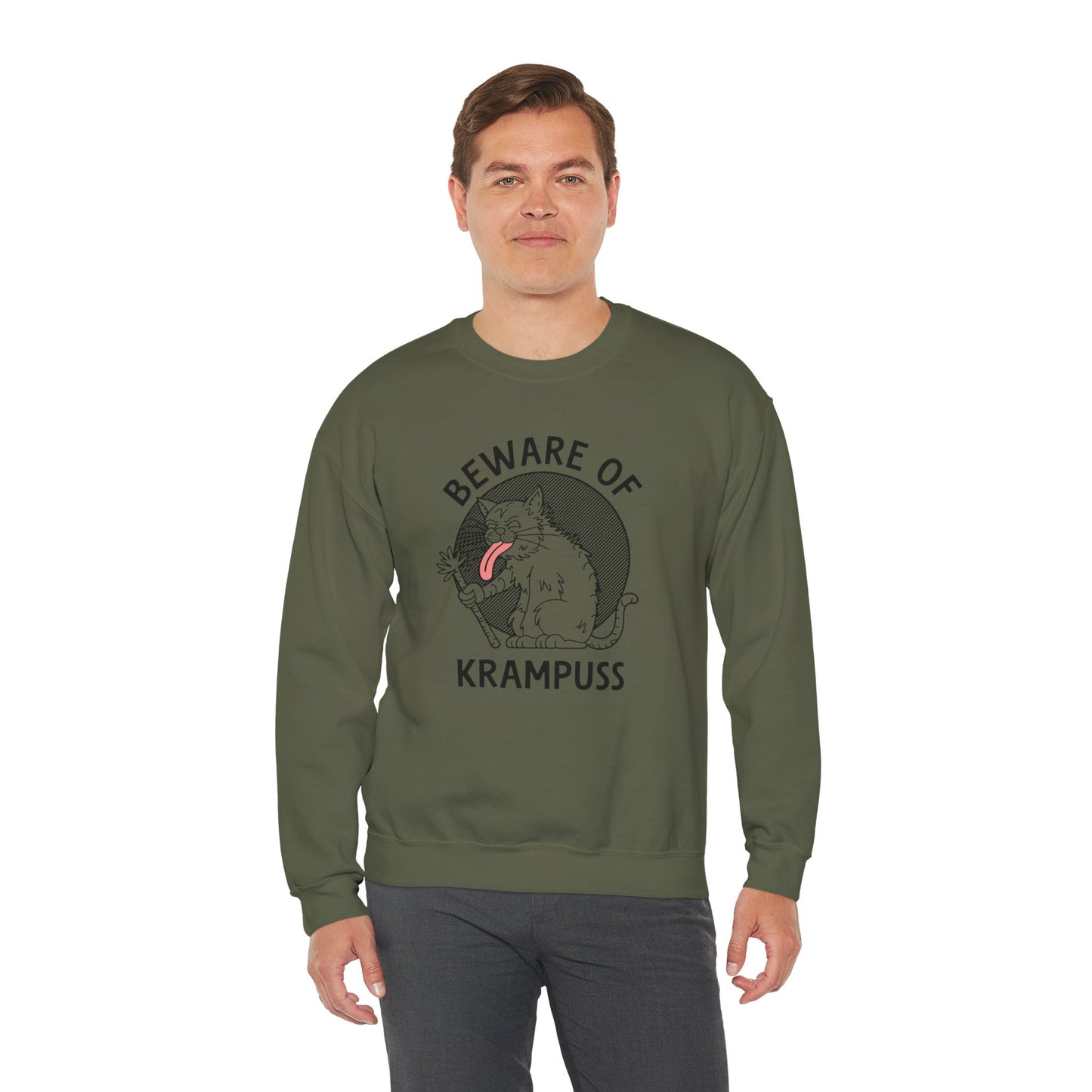 Beware of Krampuss Cat Crewneck Sweatshirt