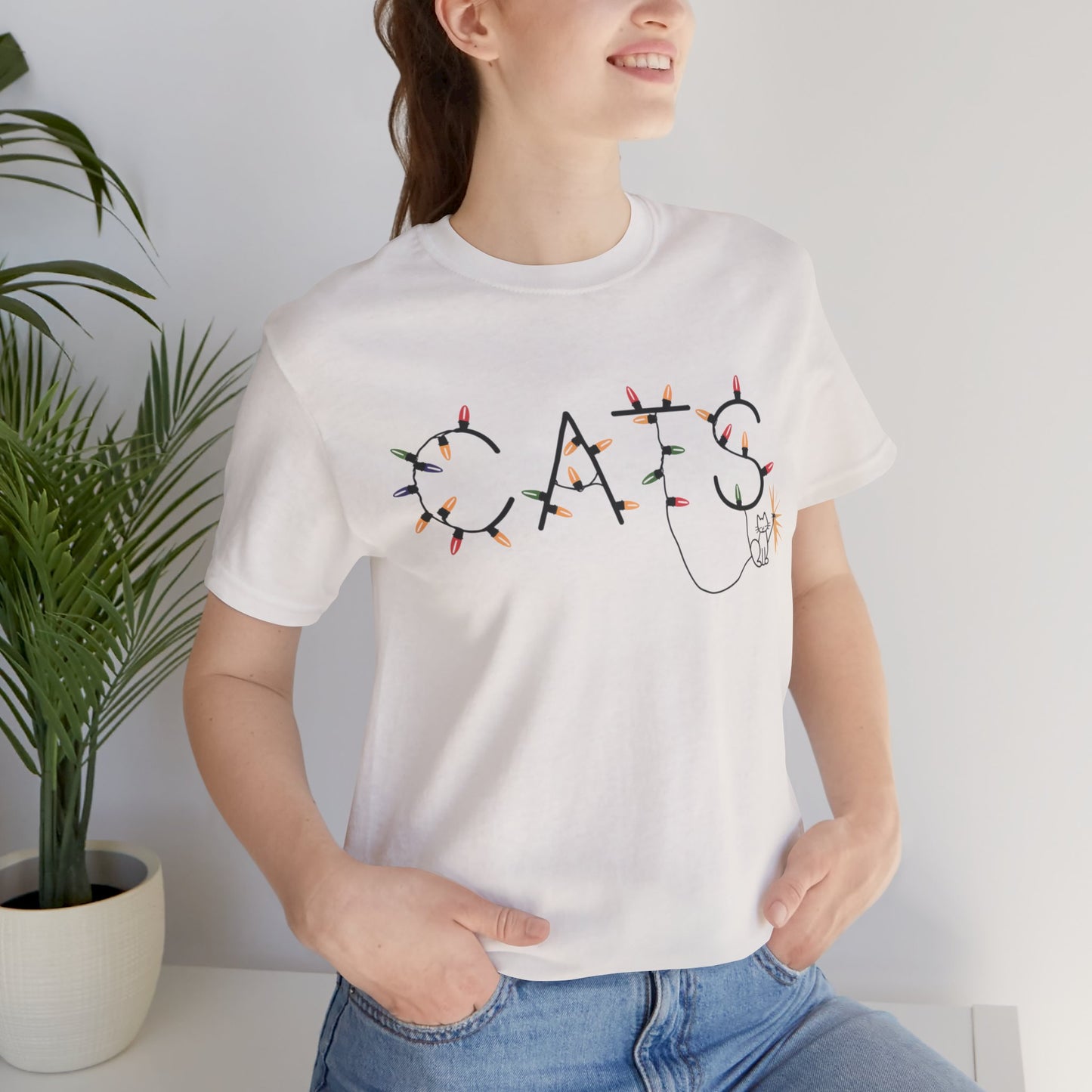 Cats Christmas Lights Tee