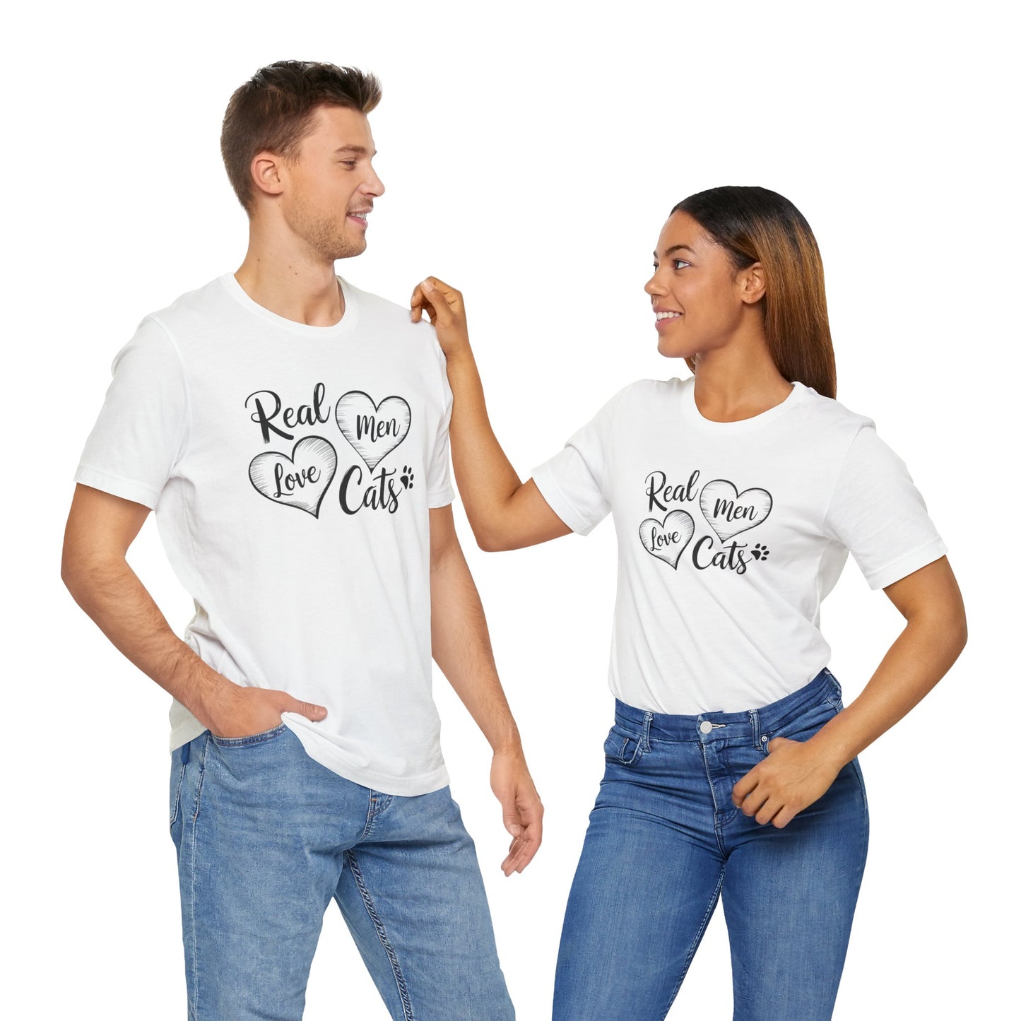 Real Men Love Cats Valentine's Day Tee