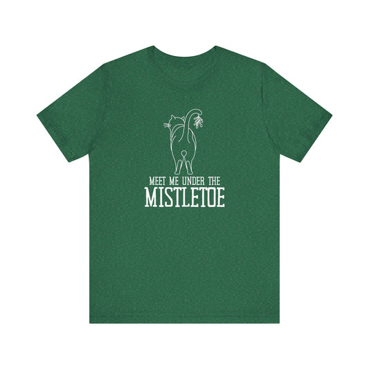 Under the Mistletoe Christmas Cat Tee