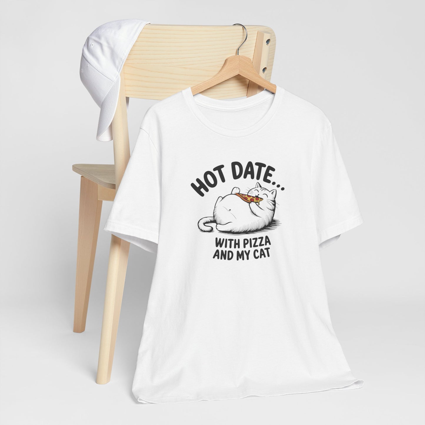 Hot Date With Pizza Cat Tee