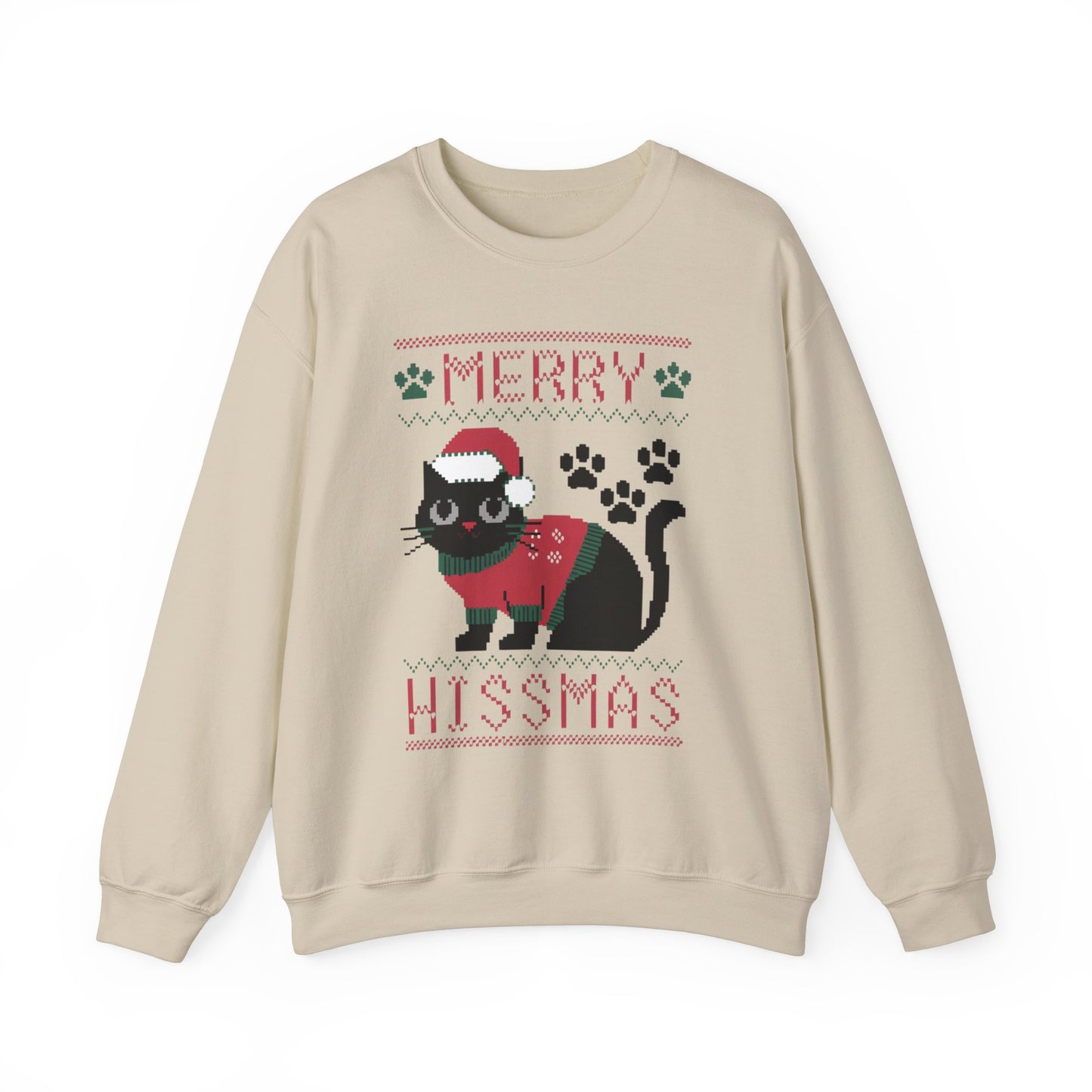 Merry Hissmas Cat Crewneck Sweatshirt