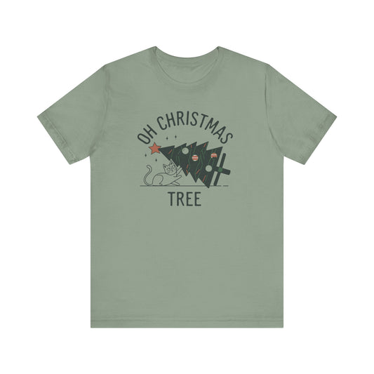 Oh Christmas Tree Cat Humor Tee