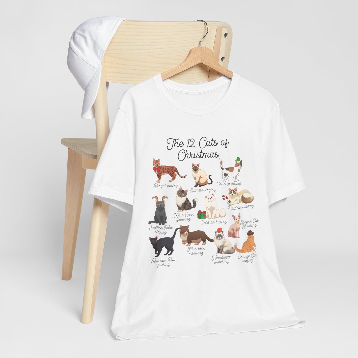 12 Cats of Christmas Holiday Tee