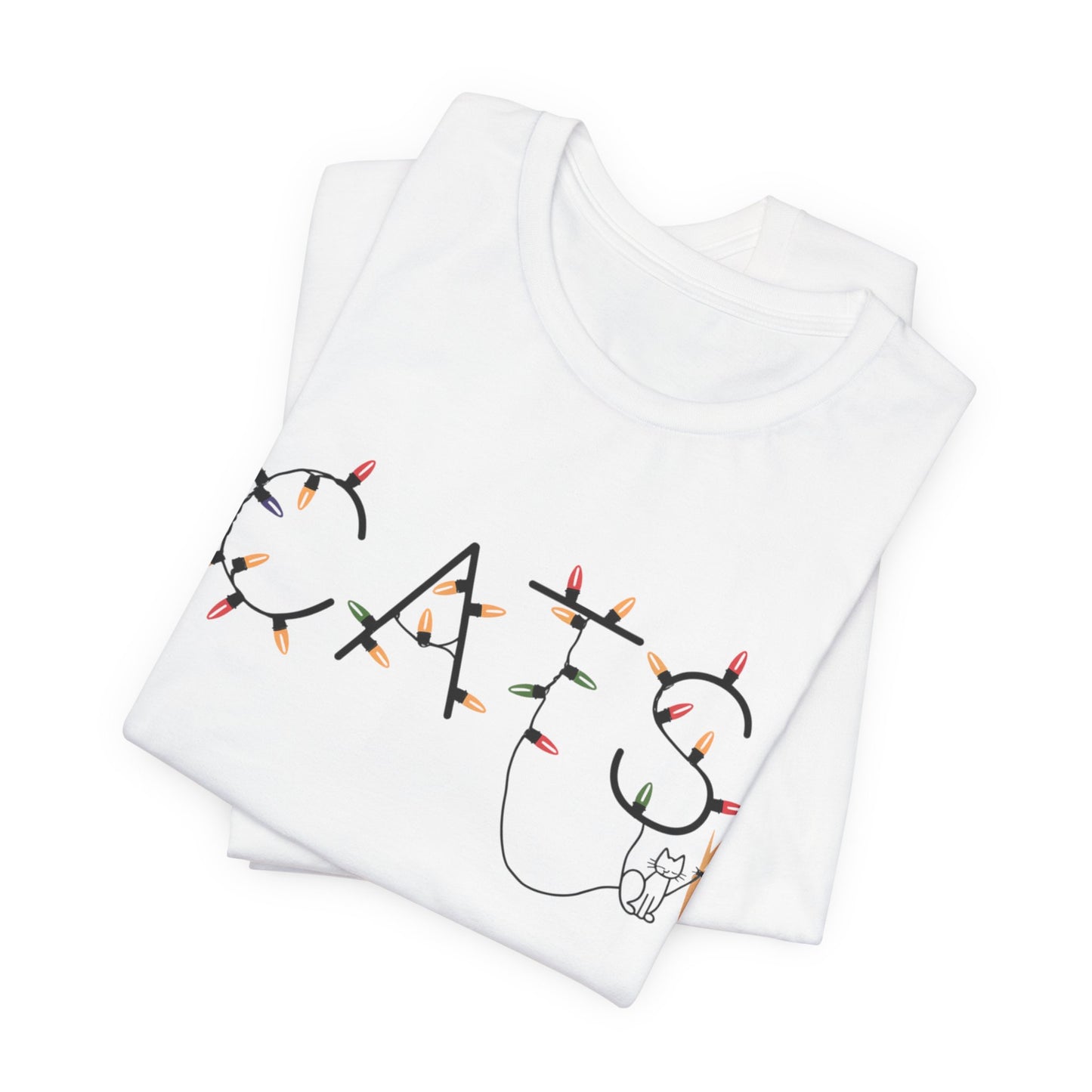 Cats Christmas Lights Tee