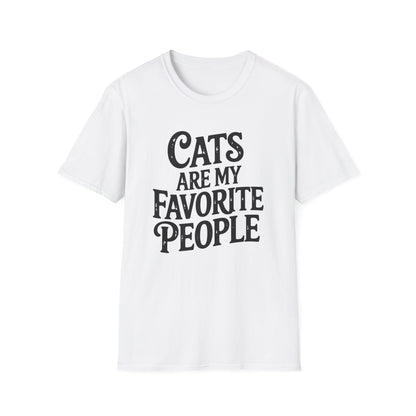 Cats Are My Favorite People T-Shirt – Funny Cat Lover Graphic Tee