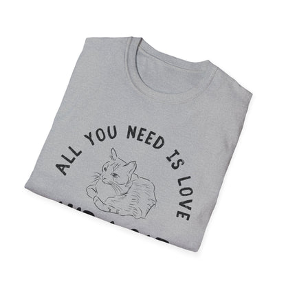 All You Need Is Love And A Cat T-Shirt | Funny Multiple Cats Feline Love Tee