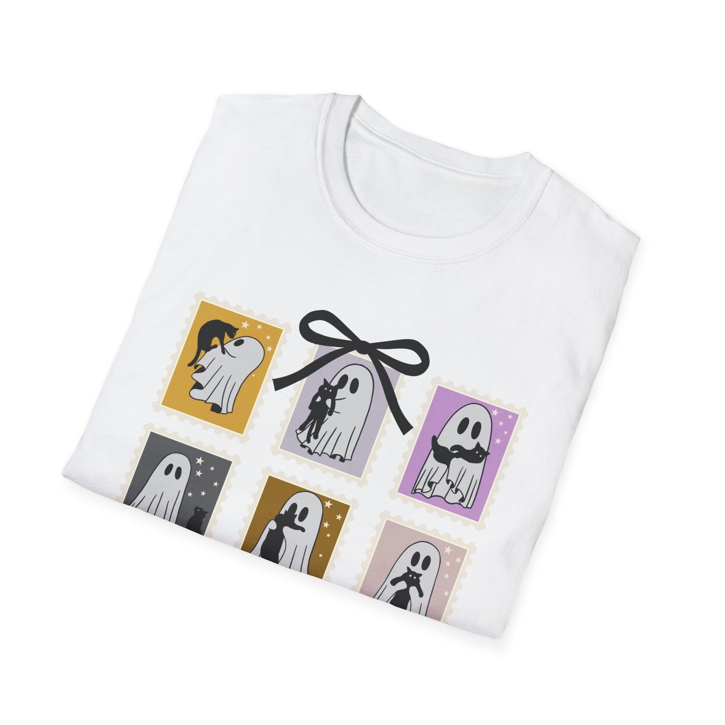 Ghost Cat Halloween T-Shirt – Cute Spooky Season Graphic Tee