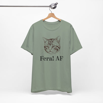 Feral AF Cat T-Shirt – Funny Graphic Tee for Cat Lovers
