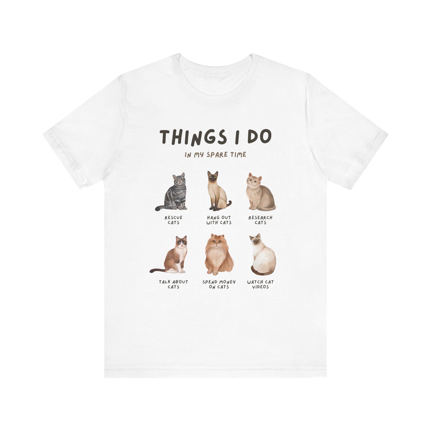 Things I Do Cat Rescue Humor Tee