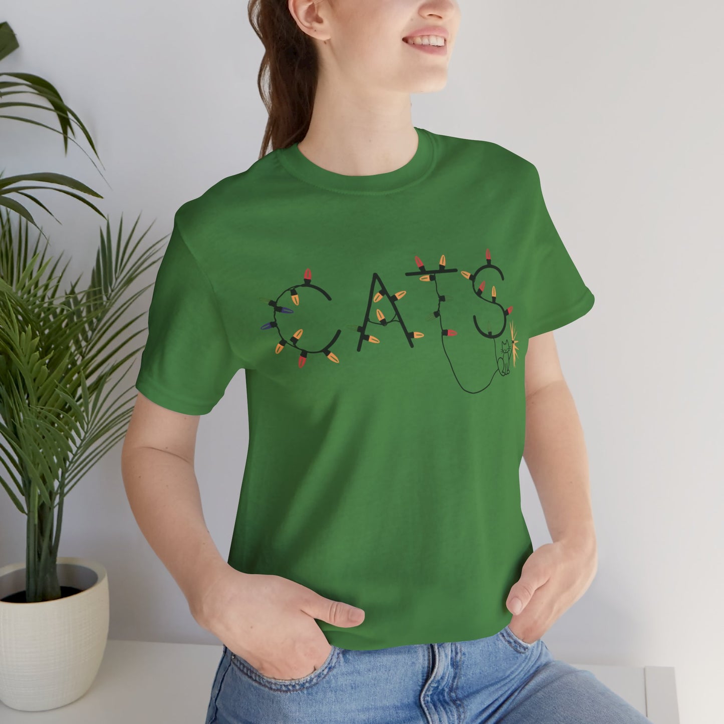 Cats Christmas Lights Tee