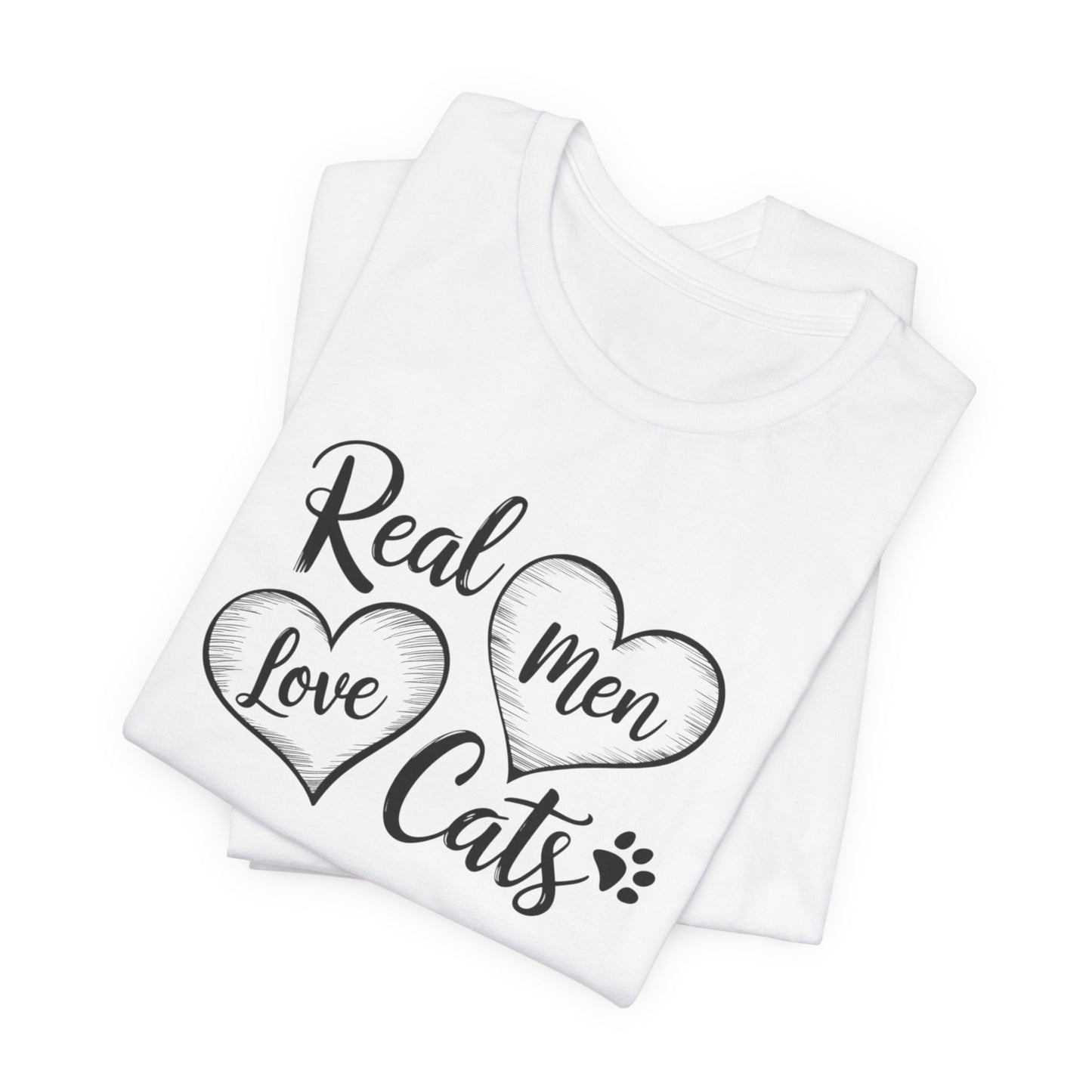 Real Men Love Cats Valentine's Day Tee