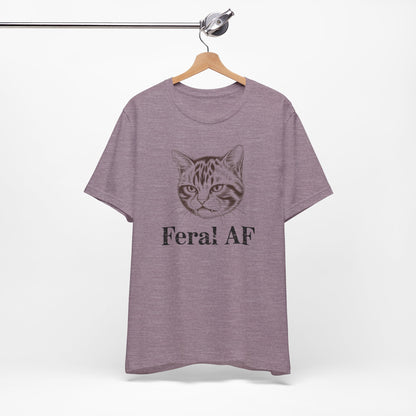 Feral AF Cat T-Shirt – Funny Graphic Tee for Cat Lovers
