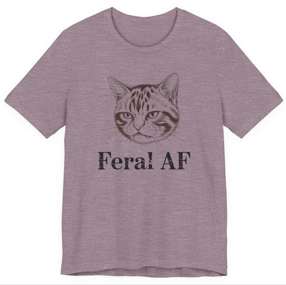 Feral AF Cat T-Shirt – Funny Graphic Tee for Cat Lovers