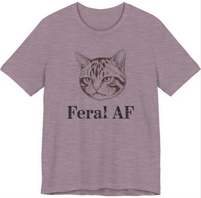 Feral AF Cat T-Shirt – Funny Graphic Tee for Cat Lovers